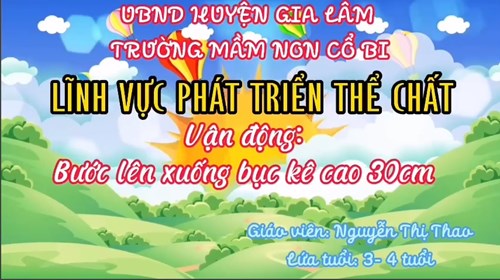 Thể dục: Bước lên xuống bục kê cao - MGB